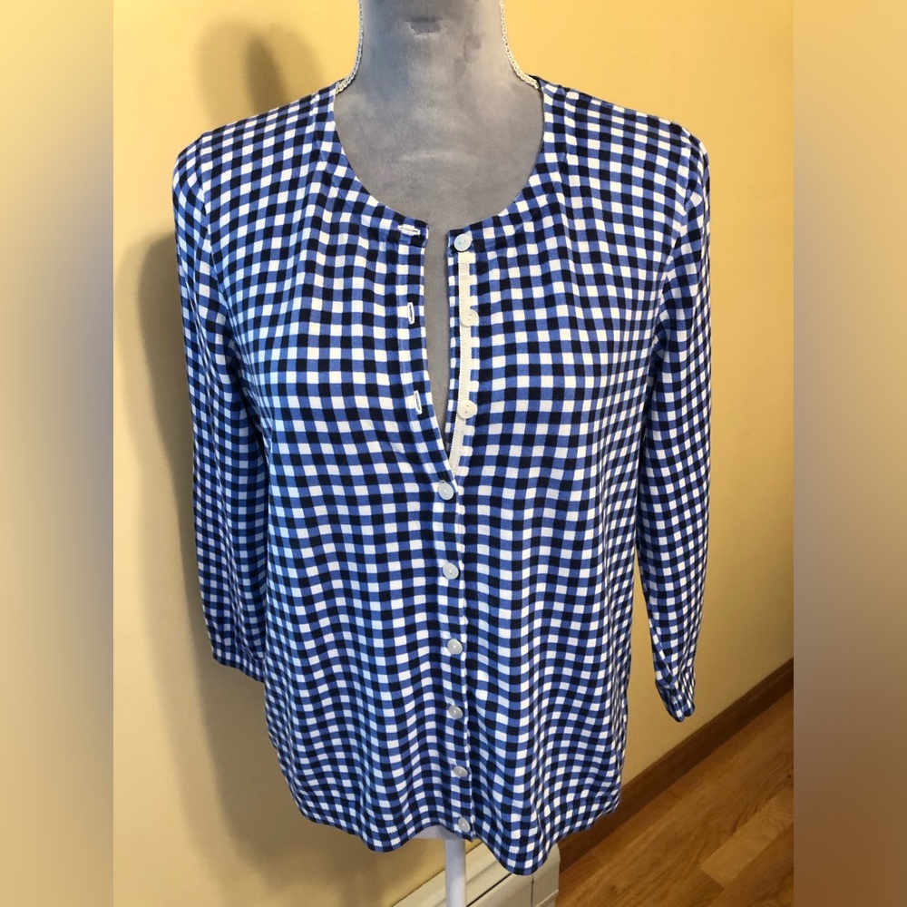 Talbots, LP cute, three-quarter sleeve cardigan.